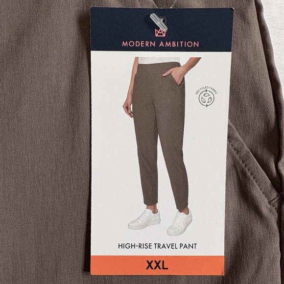 Modern Ambition Ladies' Travel Pant, High Rise, Brown XXL, NWT - Picture 4 of 16